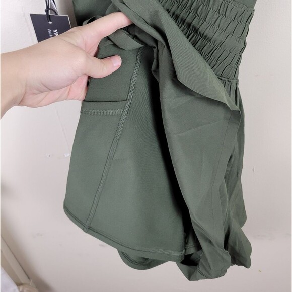 Abercrombie & Fitch YPB Olive Green SculptLUX Hybrid Flyaway Active Onesie - Picture 6 of 11